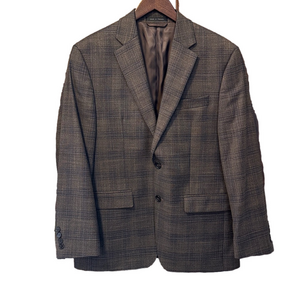 Lauren Ralph Lauren Dark Brown Plaid Checkered Blazer NWOT